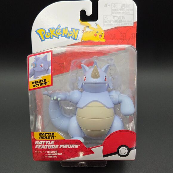 Jazwares Pokemon Battle Feature Figure 4.5" Rhydon Action Figure 2024 NEW - Picture 1 of 2
